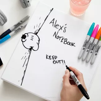 12 x Marker Budowlany Permanentny Sharpie Fine Pisak Szybkoschnący Czarny smartkleks.pl