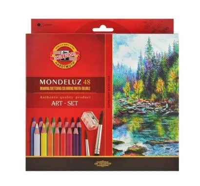Kredki akwarelowe Mondeluz Koh-I-Noor 48 kolorów + pędzelki