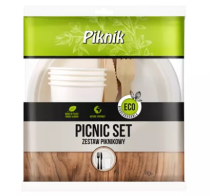 Zestaw Piknikowy 16 Elementów dla 4 Osób Eco Piknik