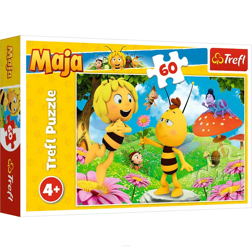 Puzzle Trefl 60 Elementów Pszczółka Maja i Gucio Kwiatek dla Mai SmartKleks.pl