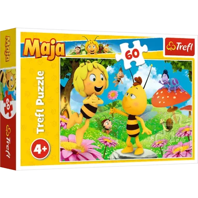 Puzzle Trefl 60 Elementów Pszczółka Maja i Gucio Kwiatek dla Mai SmartKleks.pl