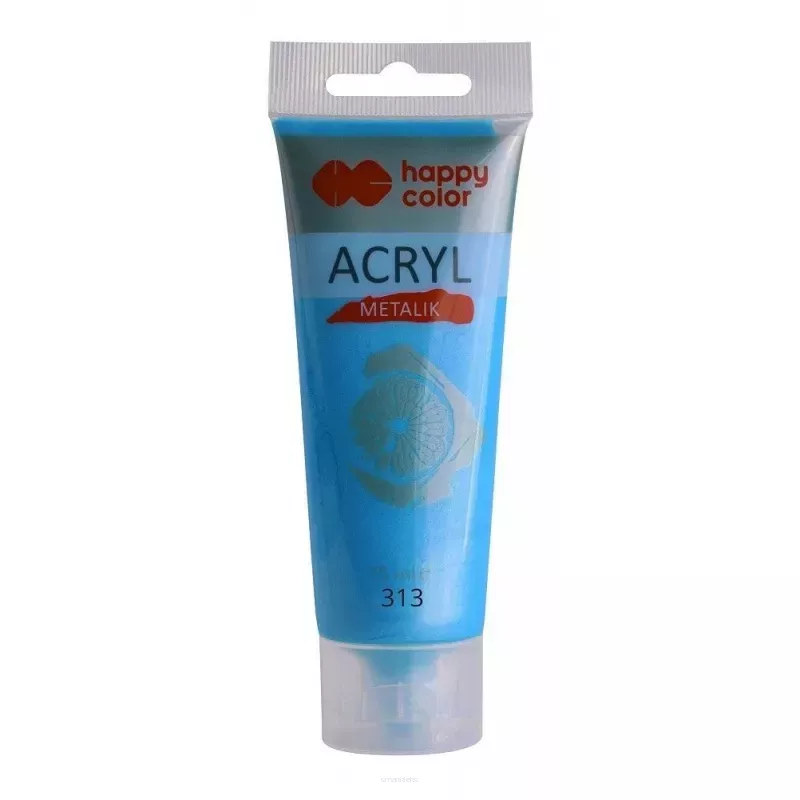 Farba Akrylowa Happy Color 75ml Niebieski Perłowy (Metalik) 313
