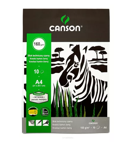 Blok Techniczny z Czarnymi Kartkami A4 Canson