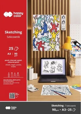 Blok szkicowy A3/25 ark, 90g - Młody Artysta