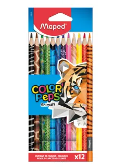 Kredki Ołówkowe Trójkątne Colorpeps 12 Kolorów Maped