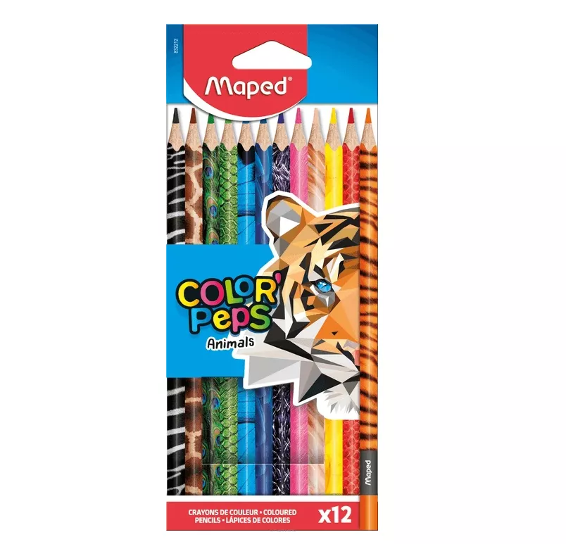 Kredki Ołówkowe Trójkątne Colorpeps 12 Kolorów Maped