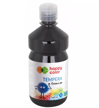 Farba Szkolna Tempera Czarna Happy Color 500ml