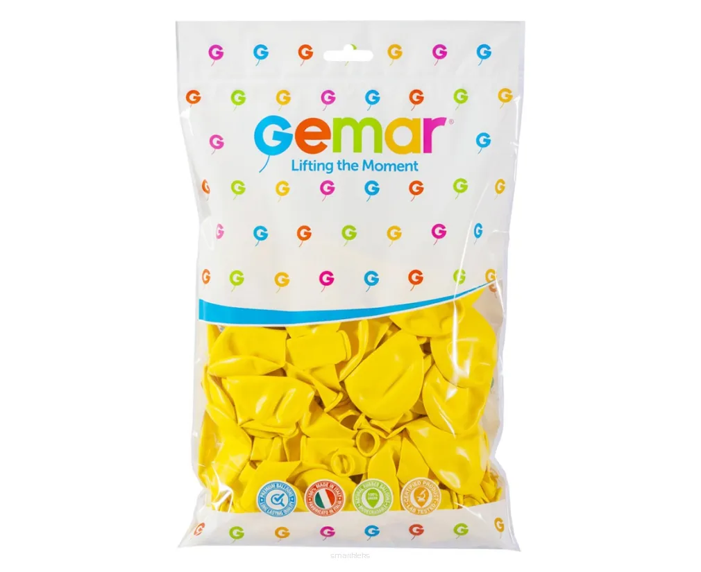 Balony 100 sztuk Pastelowe Żółte Gemar
