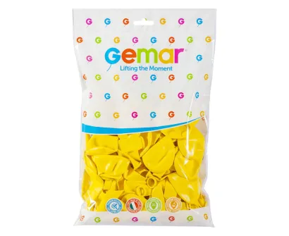 Balony 100 sztuk Pastelowe Żółte Gemar