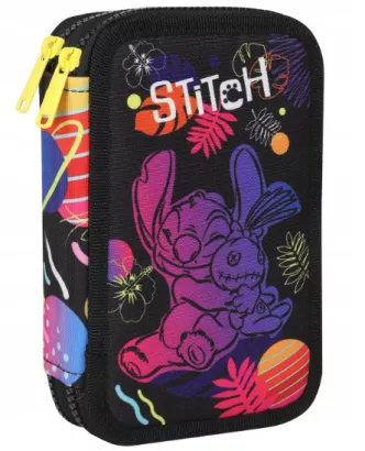 Piórnik Dwukomorowy Z Wyposażeniem Jumper 2 Disney Black Stitch F066886 smartkleks.pl