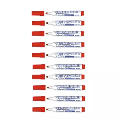 Zestaw 10 x Marker do białych tablic Granit M460 czerwony