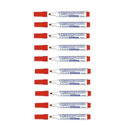 Zestaw 10 x Marker do białych tablic Granit M460 czerwony