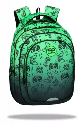Coolpack, Plecak szkolny Fast - Game Over Gradient Green