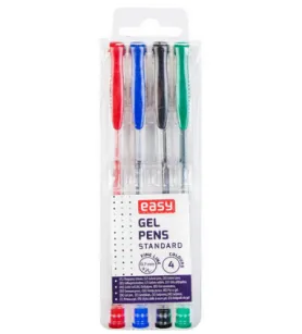 Zestaw Długopisów Żelowych Easy 4 Kolory 0,7 mm
