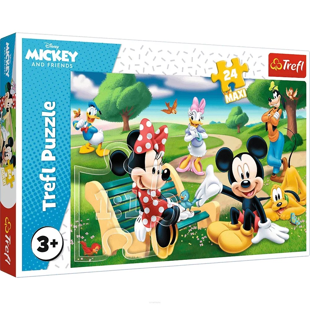 Puzzle Trefl 24 Elementy Maxi  Myszka Miki w Gronie Przyjaciół  SmartKleks.pl