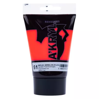 Farba Akrylowa Renesans 100ml 51 Cynober Fluorescencyjny