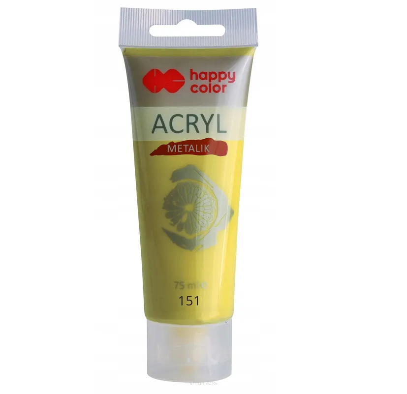 Farba Akrylowa Happy Color 75ml 151 Zielone Złoto Metalik