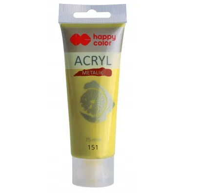 Farba Akrylowa Happy Color 75ml 151 Zielone Złoto Metalik
