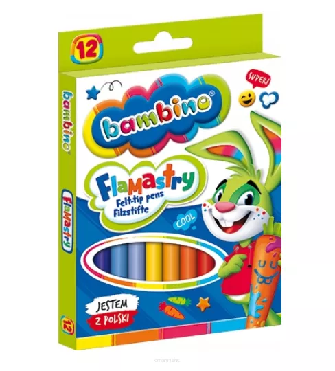Flamastry Bambino 12 kolorów