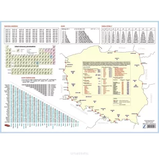 Podkładka na Biurko Dwustronna Mapa Polski Kreska  SmartKleks.pl