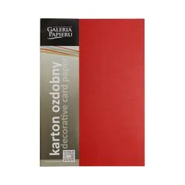 Karton Ozdobny Brillo Czerwony 200g A4 Galeria Papieru 205423