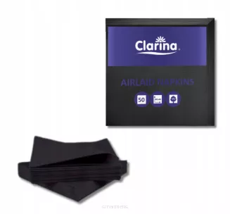 Serwetki Flizelinowe Czarne 40x40 50szt Clarina