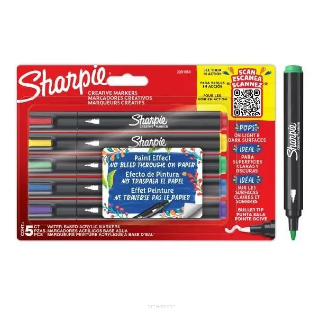 Markery Akrylowe Sharpie Artystyczne 5 szt. 2201069 smartkleks.pl