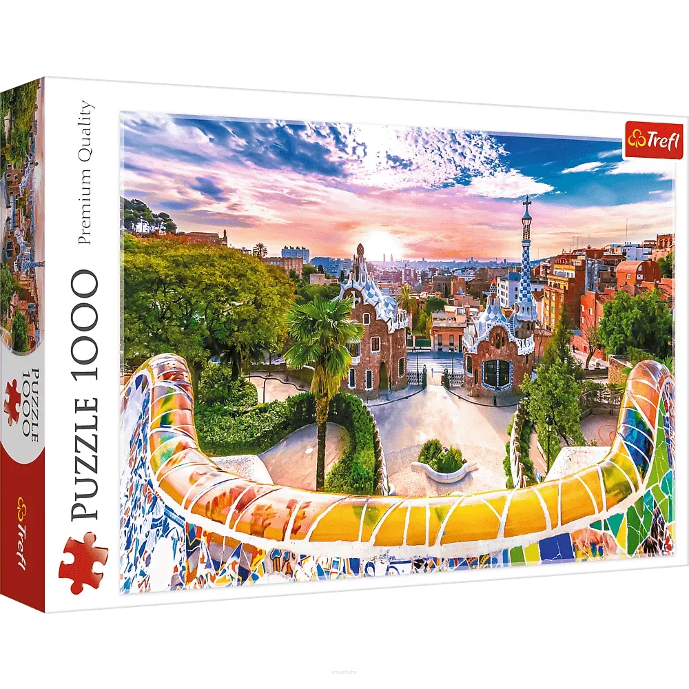 Puzzle Trefl 1000 Elementów Zachód Słońca nad Barceloną  SmartKleks.pl