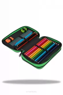 Coolpack, Piórnik podwójny z wyposażeniem Jumper 2 - Game Over Gradient Green - 2