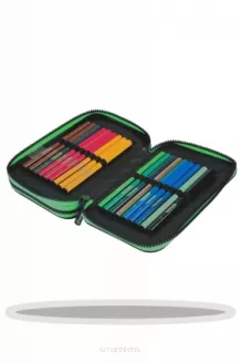 Coolpack, Piórnik podwójny z wyposażeniem Jumper 2 - Game Over Gradient Green - 3