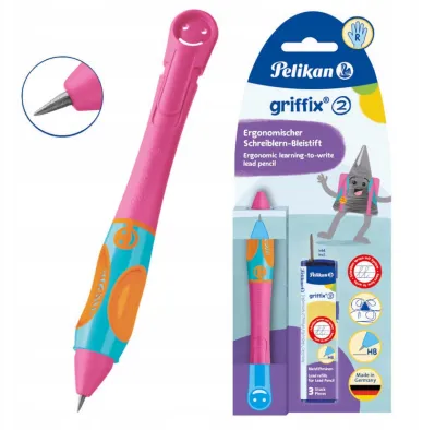 Ołówek Dla Praworęcznych Pelikan Griffix 2 Lovely Pink