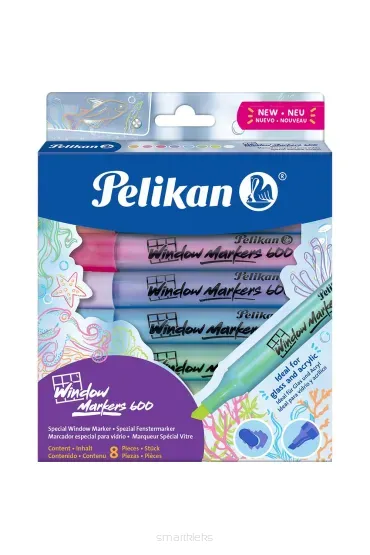 Herlitz Markery do szkła 8 kolorów PELIKAN