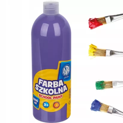 Farba szkolna 1000 ml - fioletowa, Astra