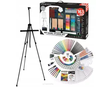 Zestaw Artystyczny Prezentowy ze Sztalugą 163el Daler Rowney
