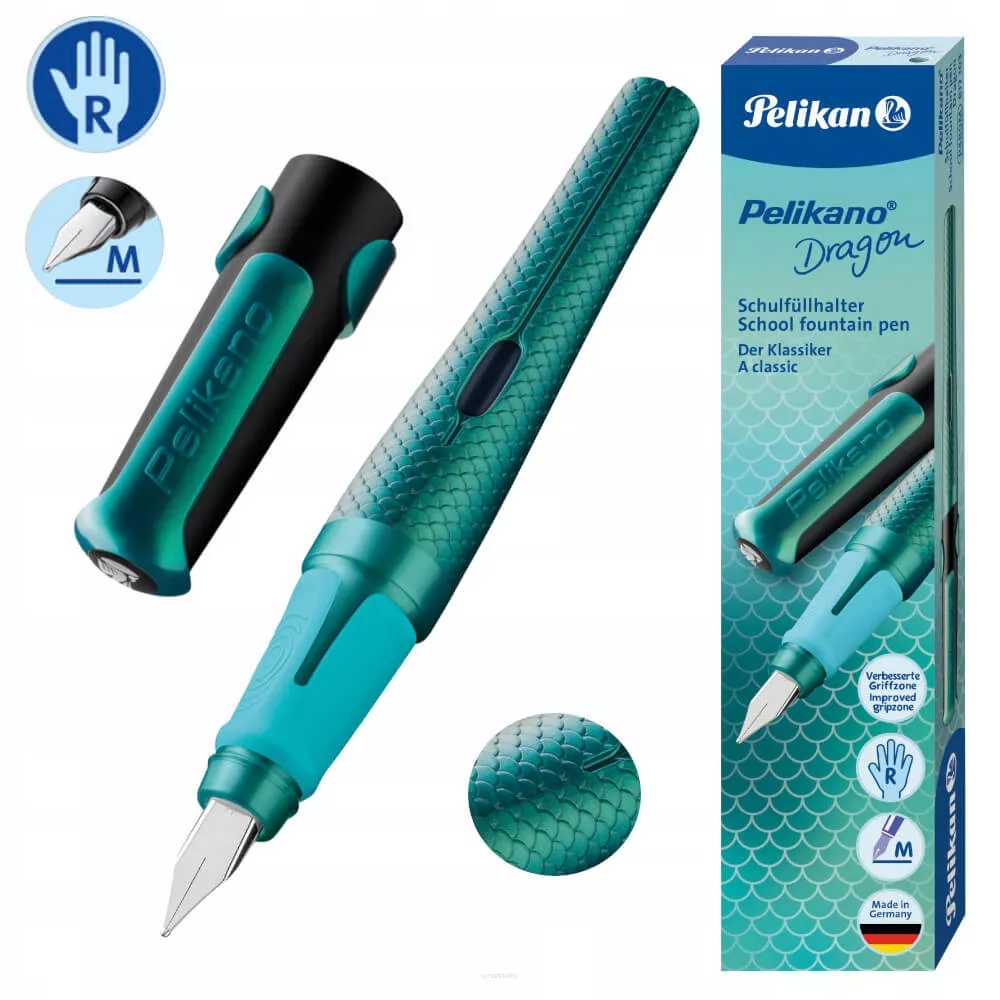Szkolne Pióro Wieczne na Naboje Praworęczne Pelikano Dragon PELIKAN  SmartKleks.pl