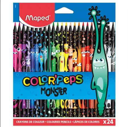 Kredki Ołówkowe MAPED Color Peps Monster 24 Kolory