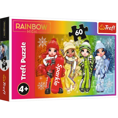 Puzzle Trefl 60 Elementów Radosne Lalki Rainbow High