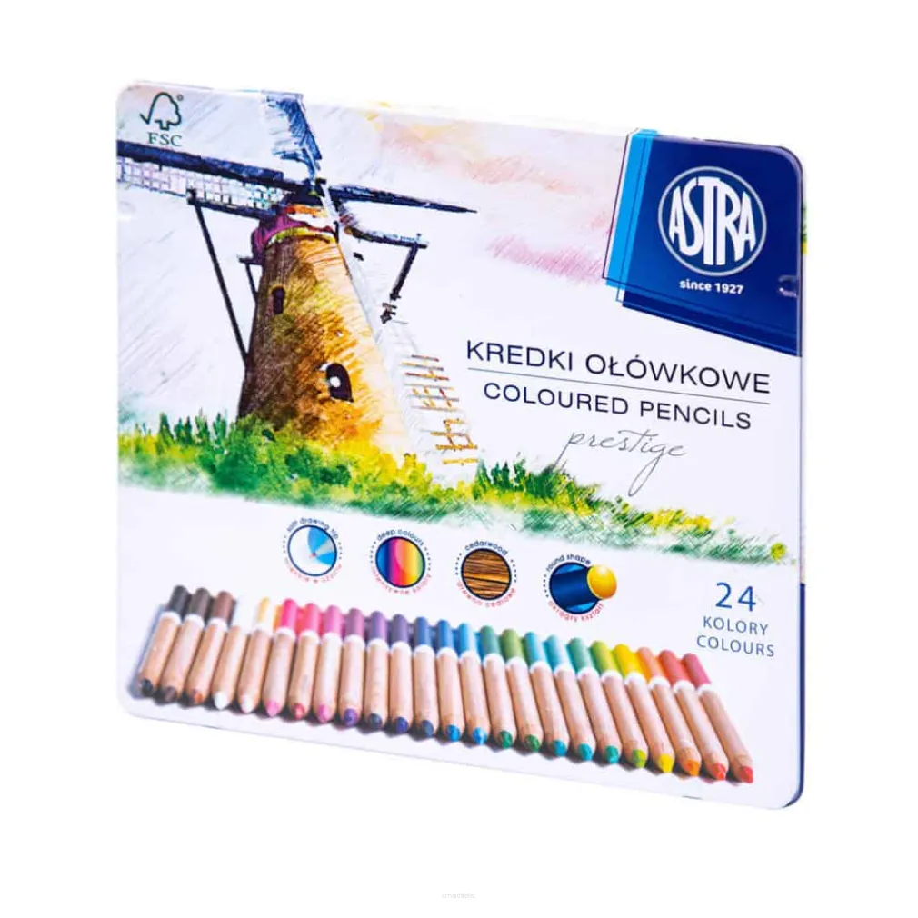 Kredki Ołówkowe 24 Kolory Astra