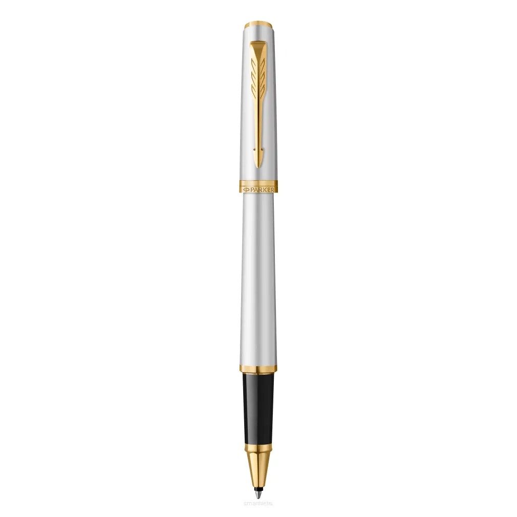 Parker Meridian Pióro kulkowe Lakier chromowany ze złotymi wykończeniami Cienka stalówka 2231386