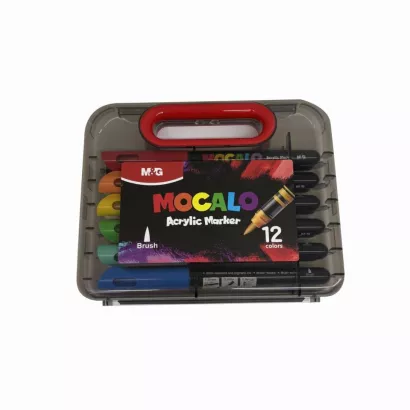 Marker akrylowy pędzelkowy 12 kolorów M&G