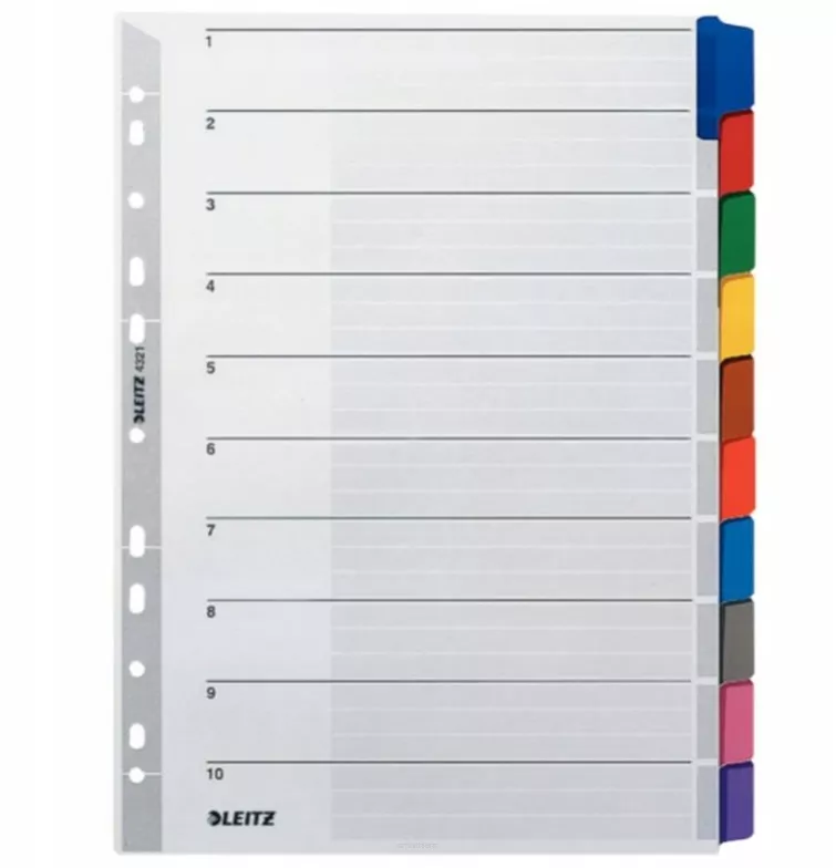 PRZEKŁADKI KARTONOWE A4/10K LEITZ