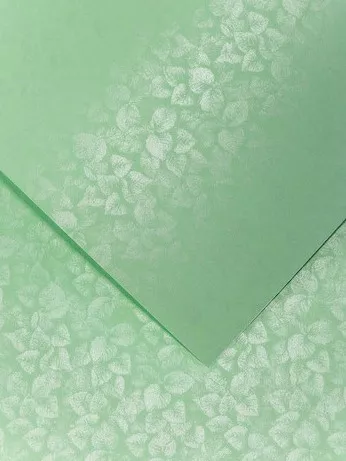 Karton Ozdobny Liście Jasnozielony Galeria Papieru SmartKleks.pl