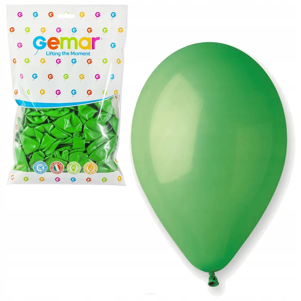 Balony 100 sztuk Pastelowe Zielone Gemar     SmartKleks.pl