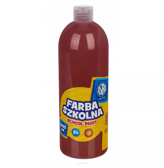 Farba Szkolna 1000 ml Brązowa 