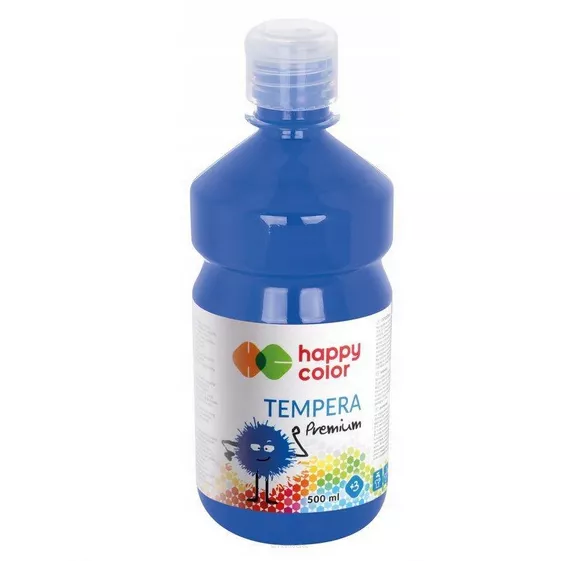 Farba Szkolna Tempera Niebieska Happy Color 500ml