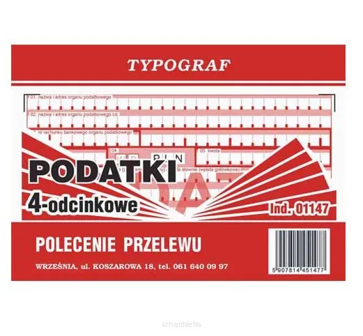 Polecenie Przelewu Podatki 4-odcinkowe