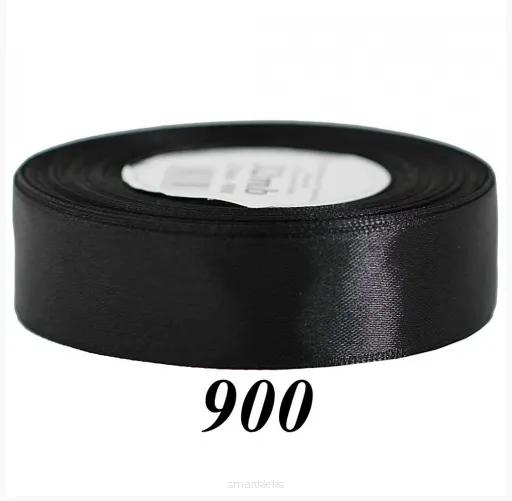 Wstążka Satynowa 25mm/32mb, Czarna Smartkleks.pl