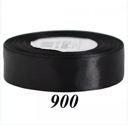 Wstążka Satynowa 25mm/32mb, Czarna Smartkleks.pl