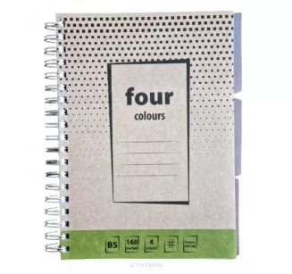 Kołozeszyt B5 160k STUDENT 4 części kratka KRESKA