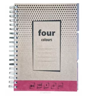 Kołozeszyt B5 160k STUDENT 4 części kratka KRESKA